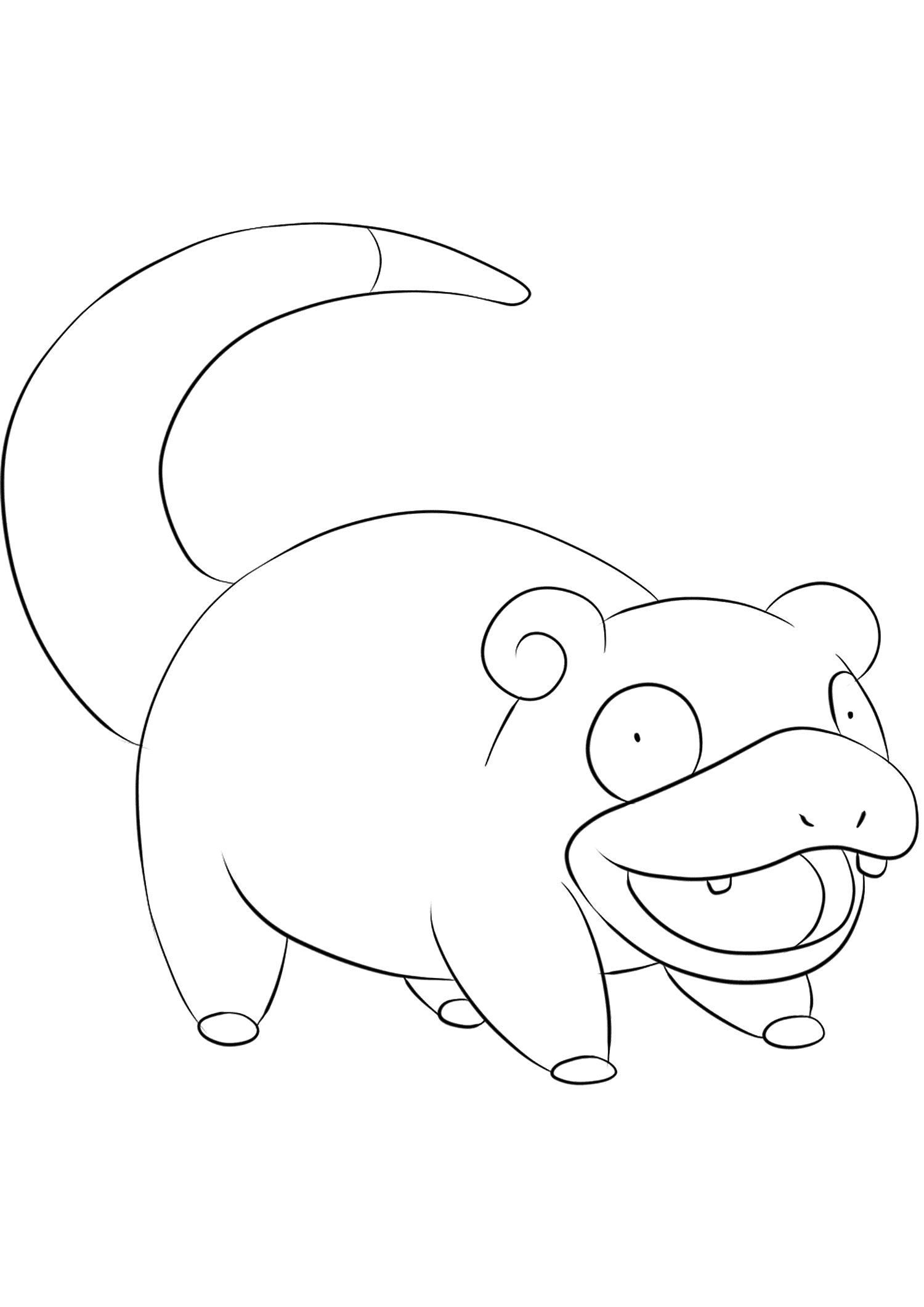 Slowpoke (No.79) : Pokemon (Generation I) - All Pokemon coloring pages Kids Coloring  Pages