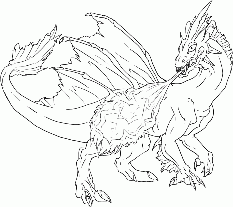 printable fire breathing dragon coloring pages - Clip Art Library