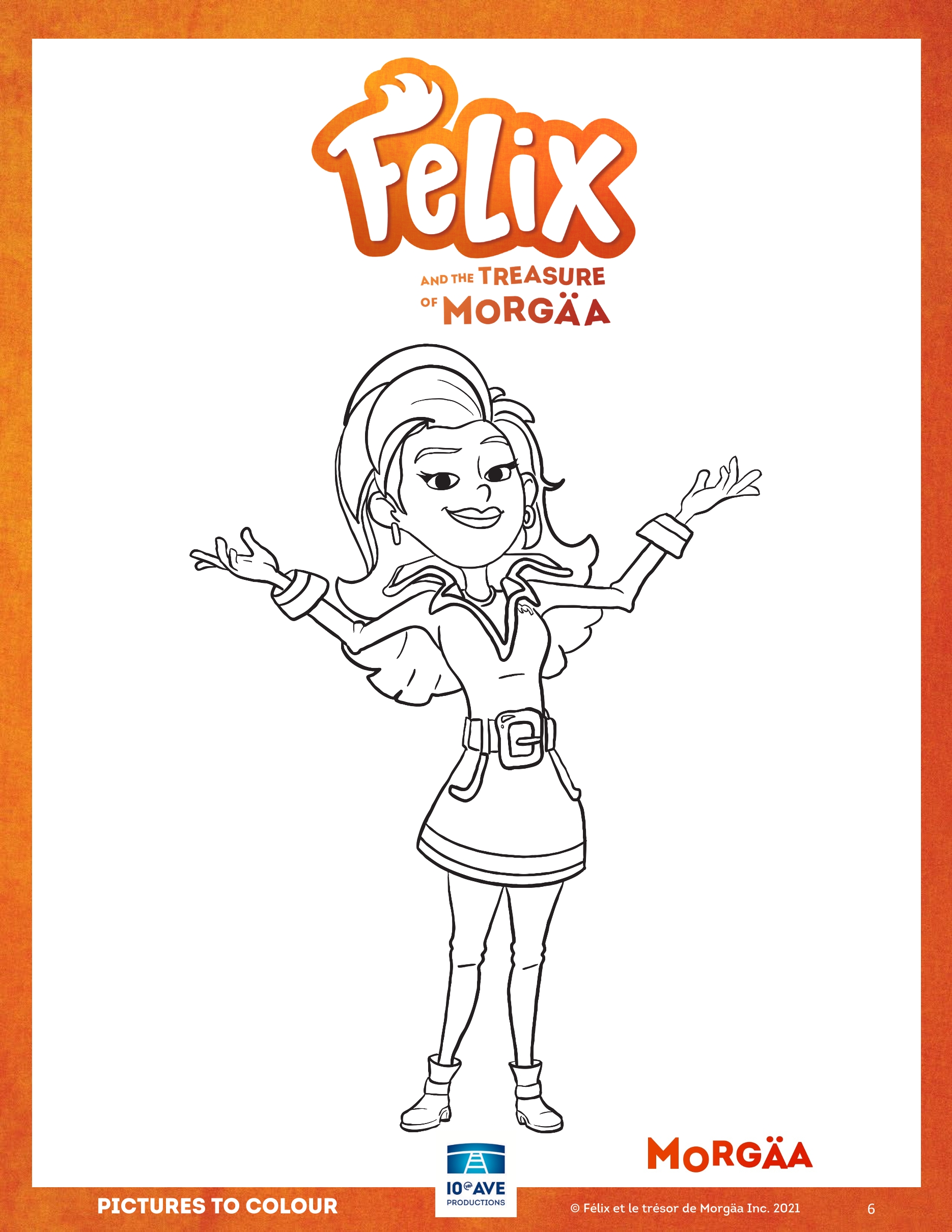 Felix and the Hidden Treasure Morgäa coloring page