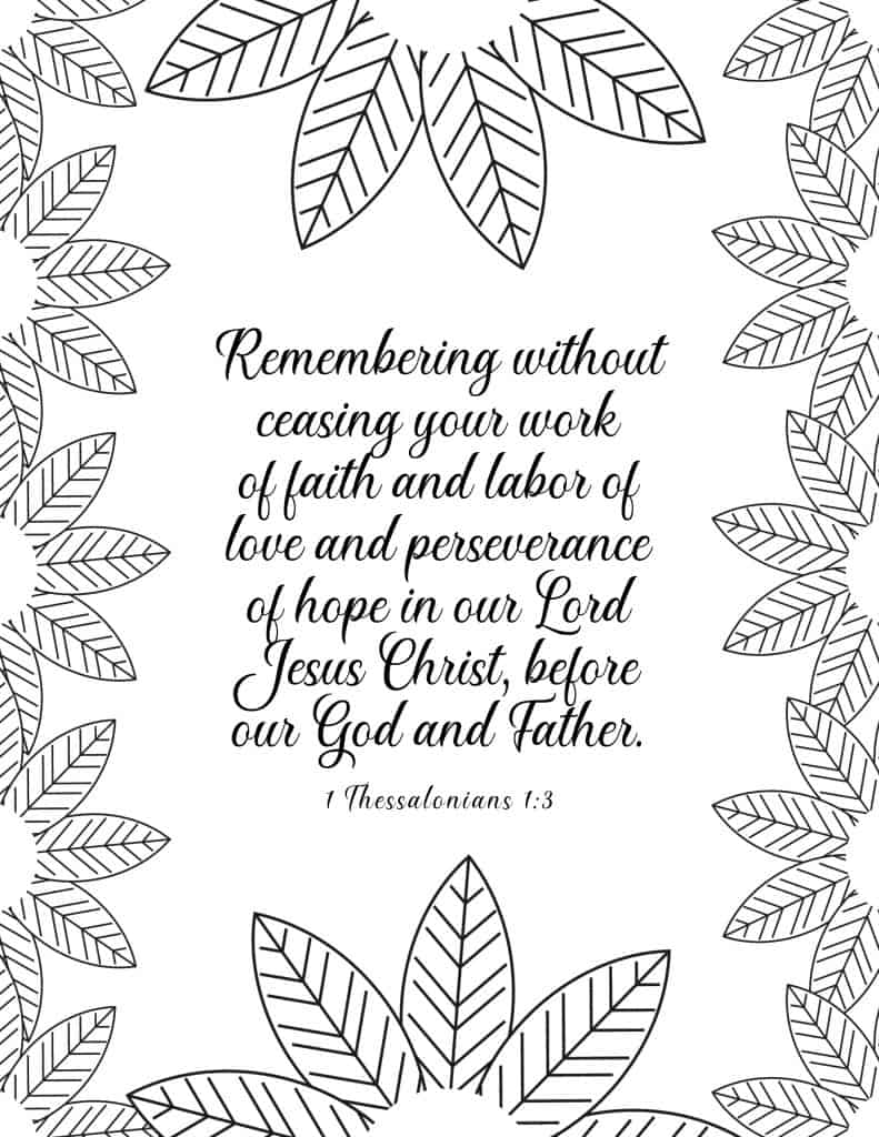 30 Printable Bible Verse Coloring Pages on Hope - My Printable Faith