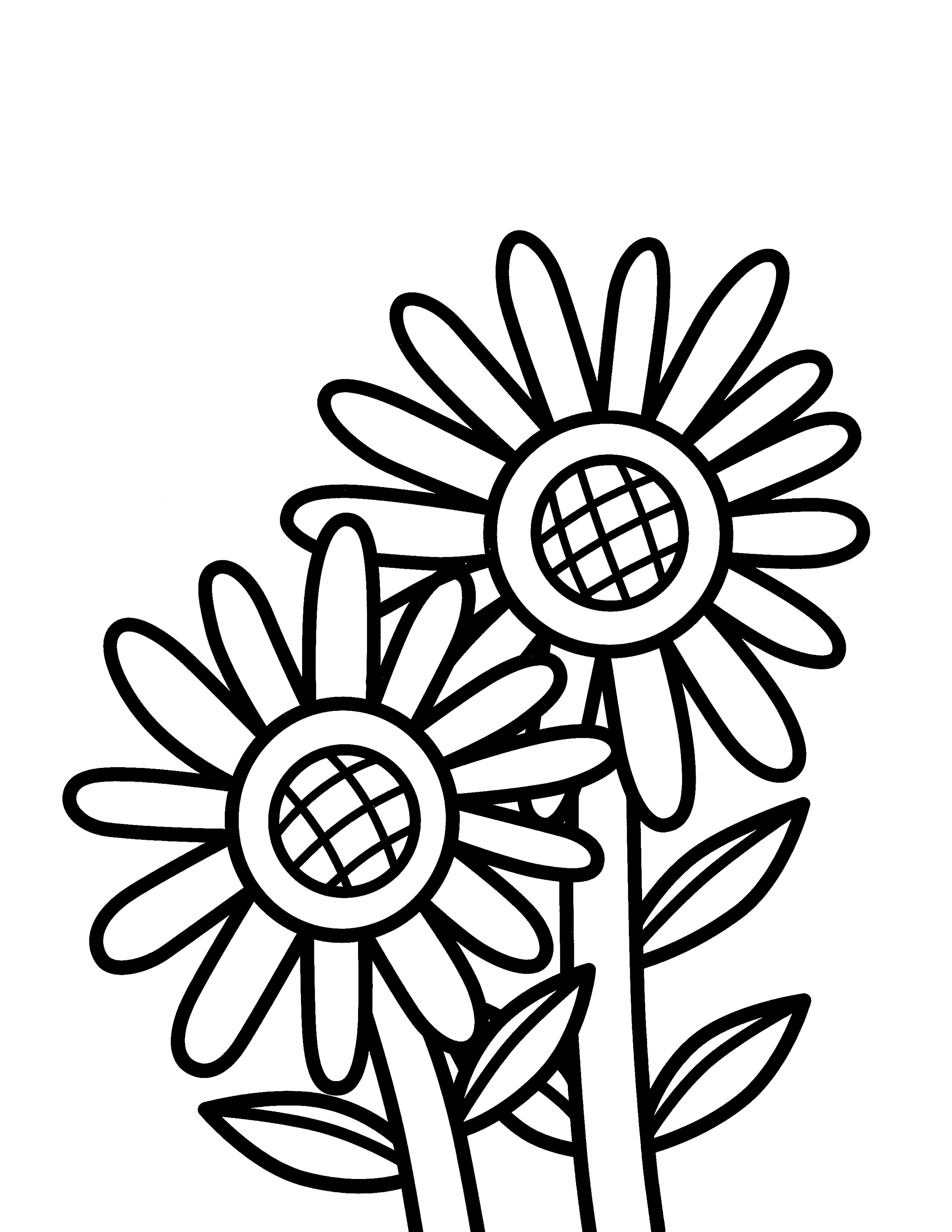 Flowers Coloring Page – Kimmi The Clown