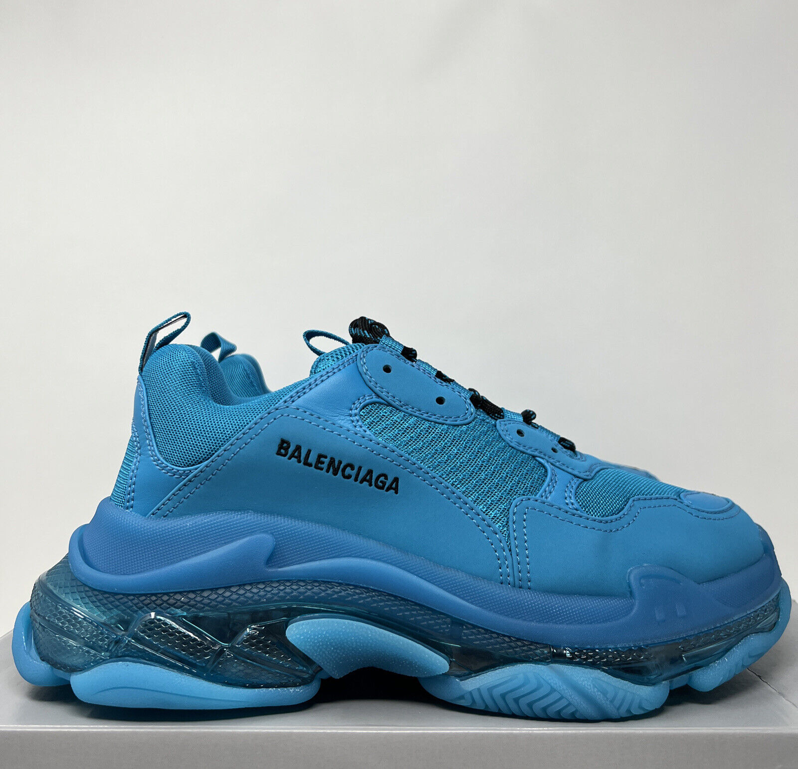 Balenciaga Triple S Men's Sneakers Size 43 EU / 10 US Blue Clear Sole | eBay