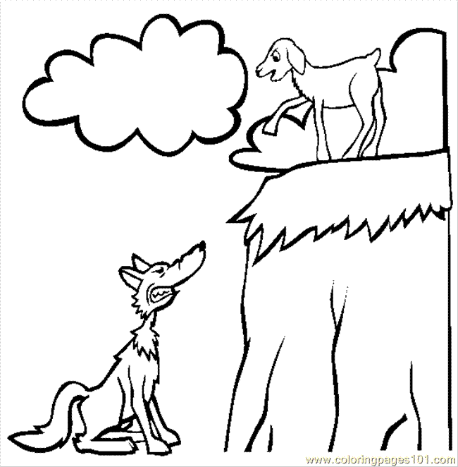 The Wolf And The Kid Coloring Page for Kids - Free Wolf Printable Coloring  Pages Online for Kids - ColoringPages101.com | Coloring Pages for Kids