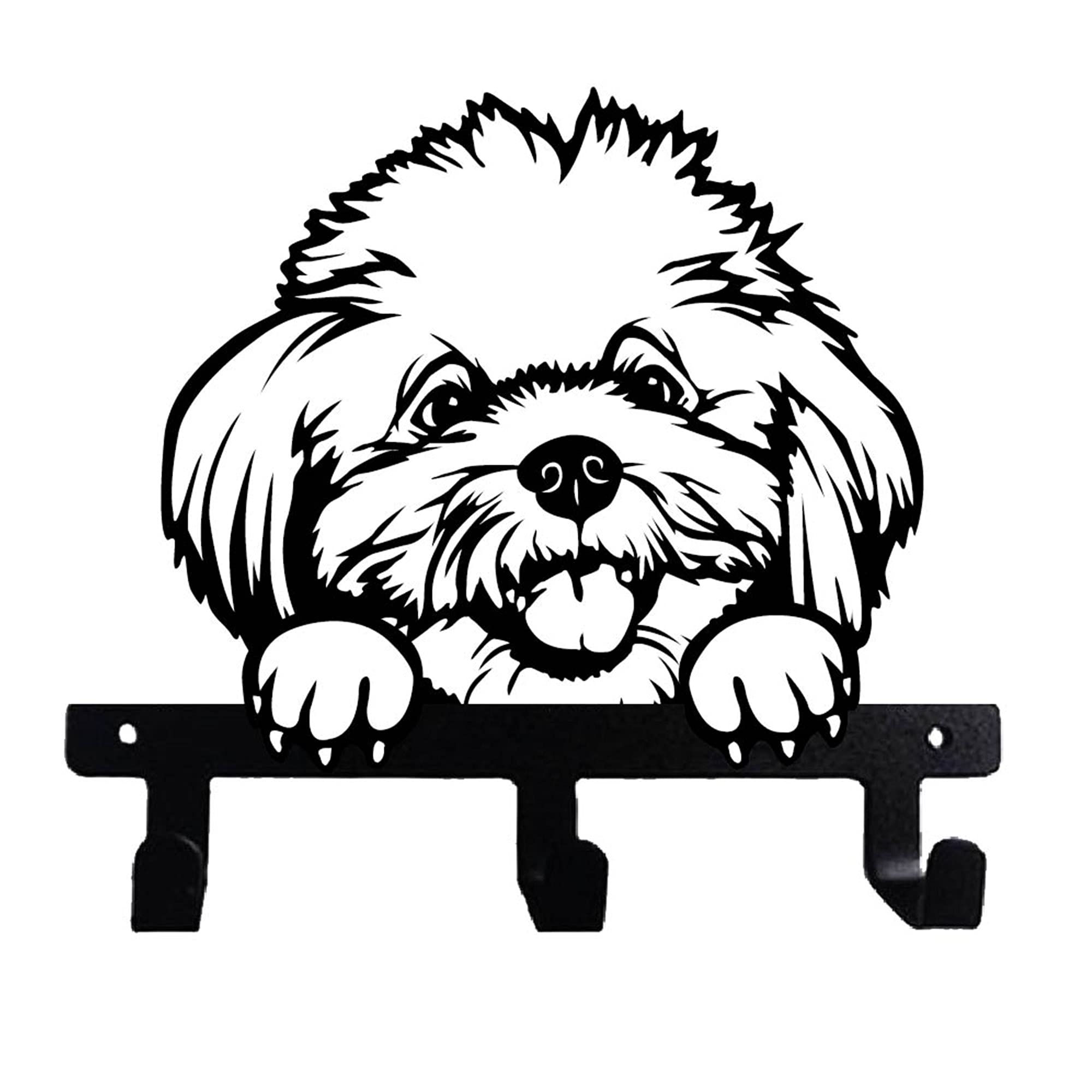 Amazon.com: Fit Frenchie Poodle Maltipoo Cavapoo Cockapoo Silhouette Design  Metal Wall Hook for Leash Keys Towel (Peekaboo) : Home & Kitchen