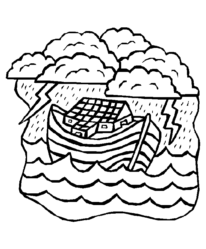 noah and the flood coloring pages - Clip Art Library