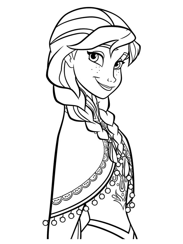 Princess Anna Coloring Page - Funny Coloring Pages