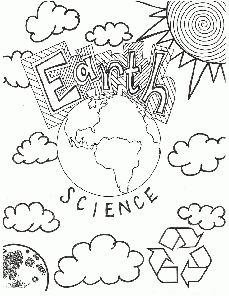 Online Earth Science Coloring Page Cover Page Middle School ...