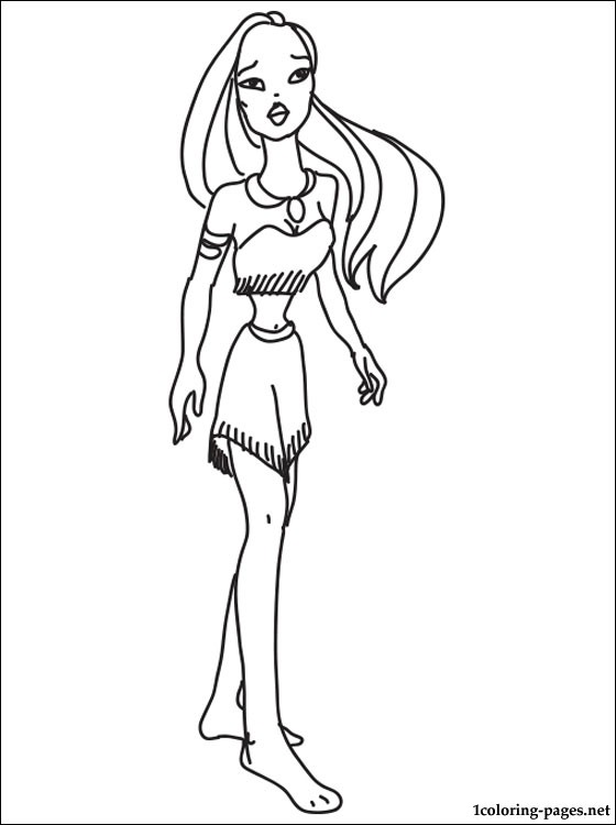 Princess Pocahontas coloring page | Coloring pages