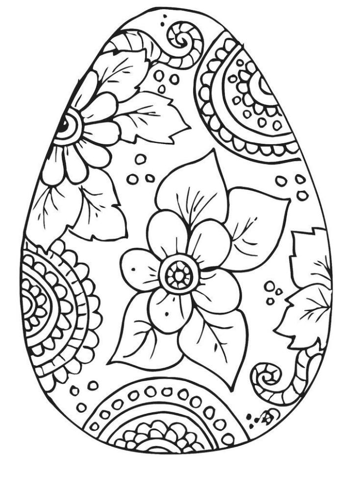 Get This Adult Easter Coloring Pages Easter Egg Printable for Grown Ups !