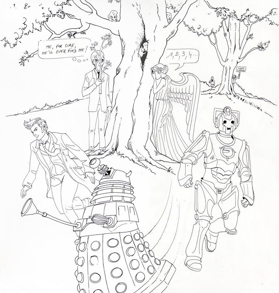 doctor who dalek coloring page - Clip Art Library
