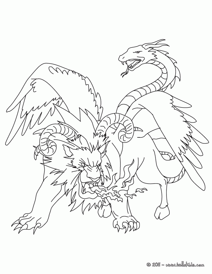 Free Printable Mythical Creatures Coloring Pages - High Quality ...