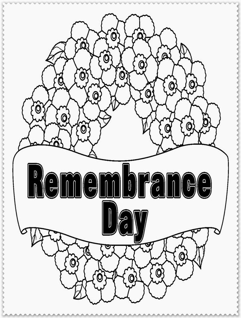 Remembrance Day Coloring Pages | Realistic Coloring Pages