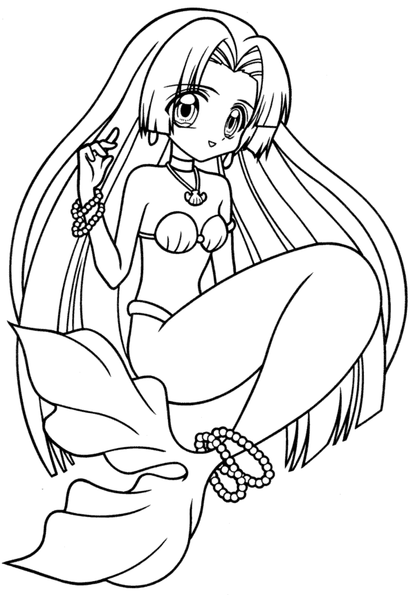 Mermaid melody coloring pages to download and print for free