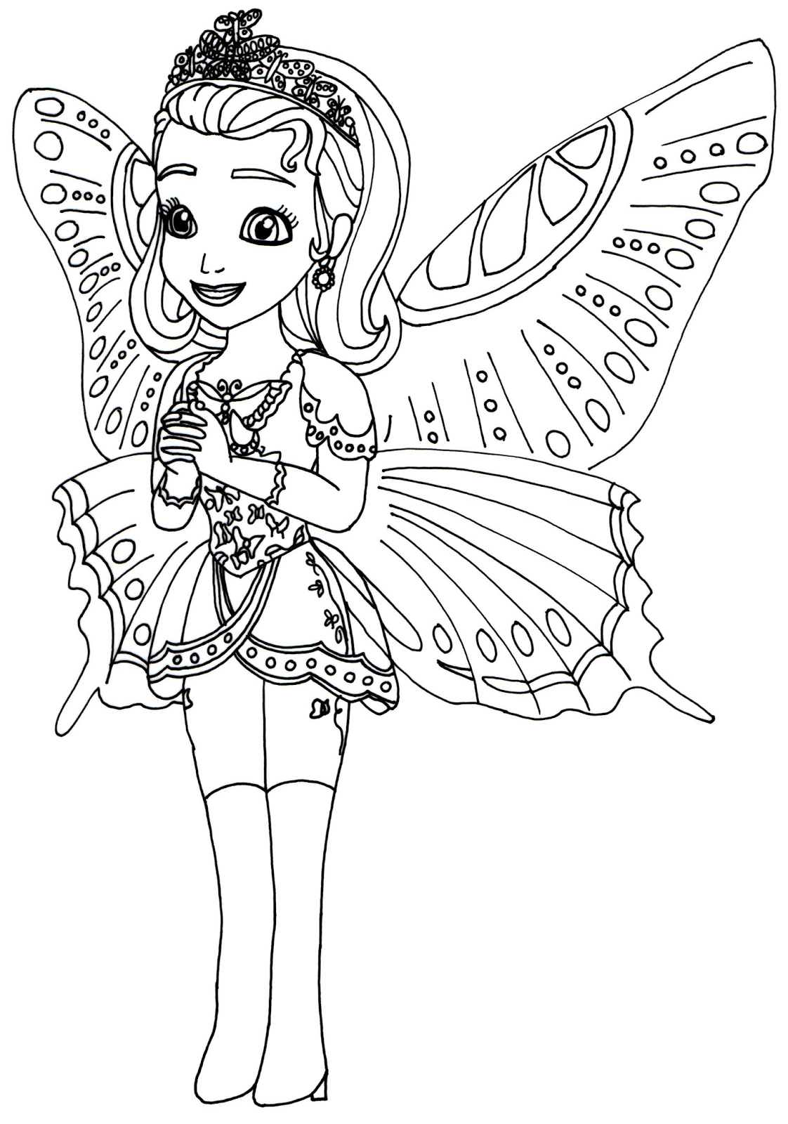 Sofia The First Coloring Pages: Princess Butterfly Sofia the First ...
