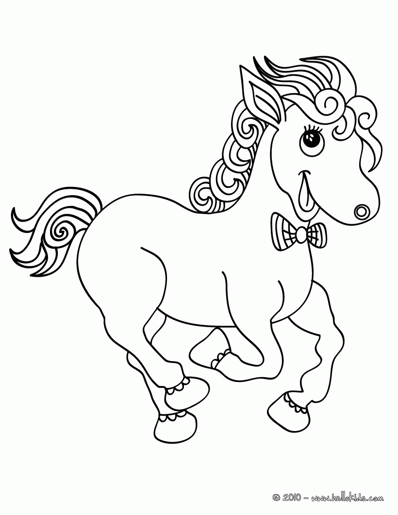 HORSE coloring pages - Cute little horse