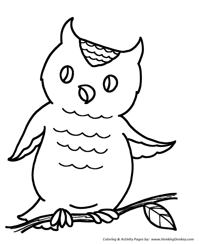 Simple Shapes Coloring Pages | Free Printable Simple Shapes Wise Owl  Coloring activity Pages for Pre-K and Primary Kids | HonkingDonkey