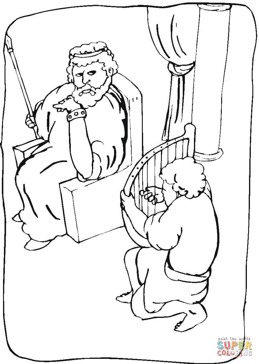 King Saul coloring page | Free Printable Coloring Pages