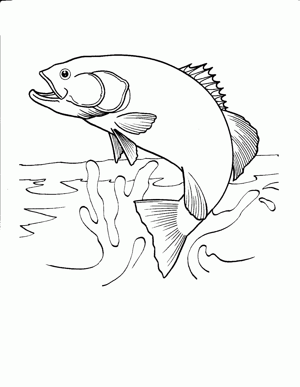 Two Fish Jumping Coloring Page - VoteForVerde.com