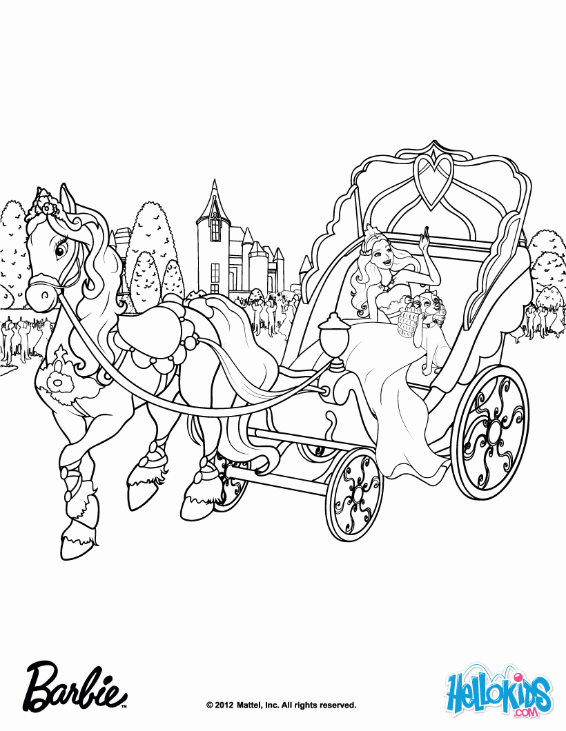 barbie horse coloring pages | Only Coloring Pages