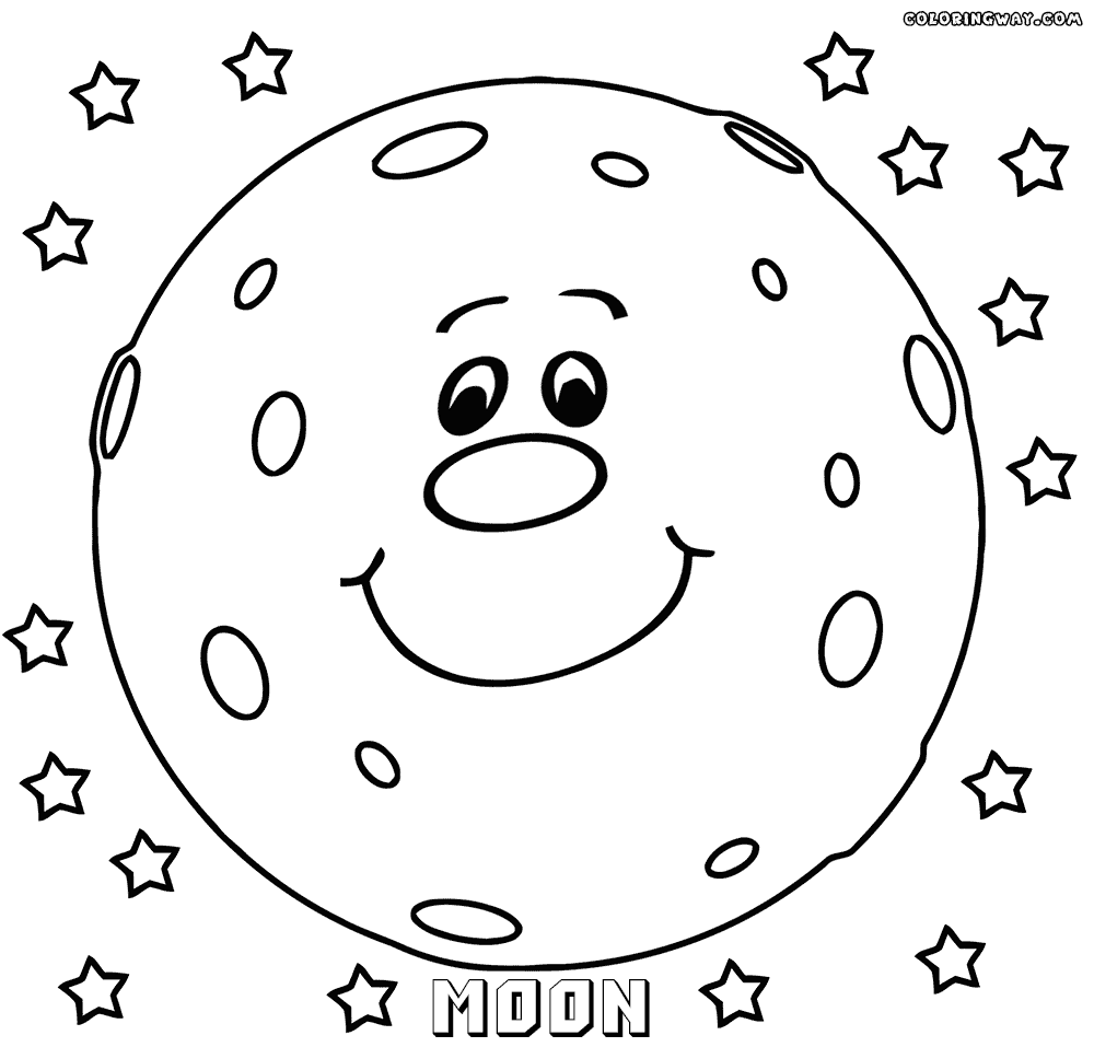 Moon - Coloring Pages for Kids and for Adults