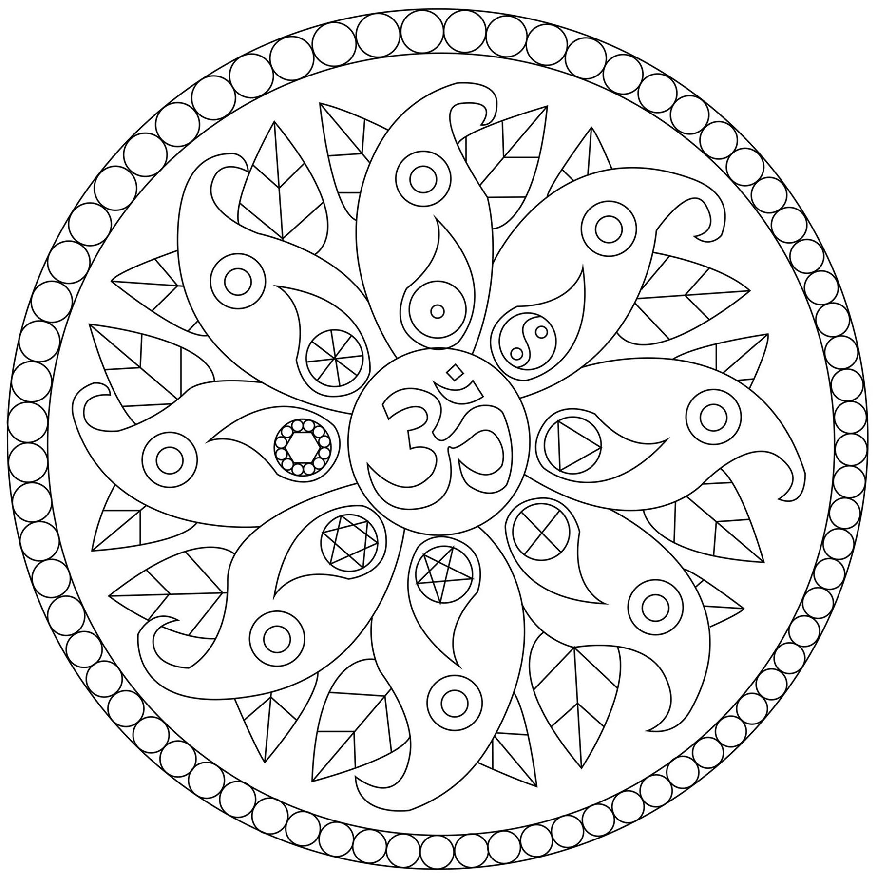 Mandalas-to-print-for-free - Mandalas Kids Coloring Pages