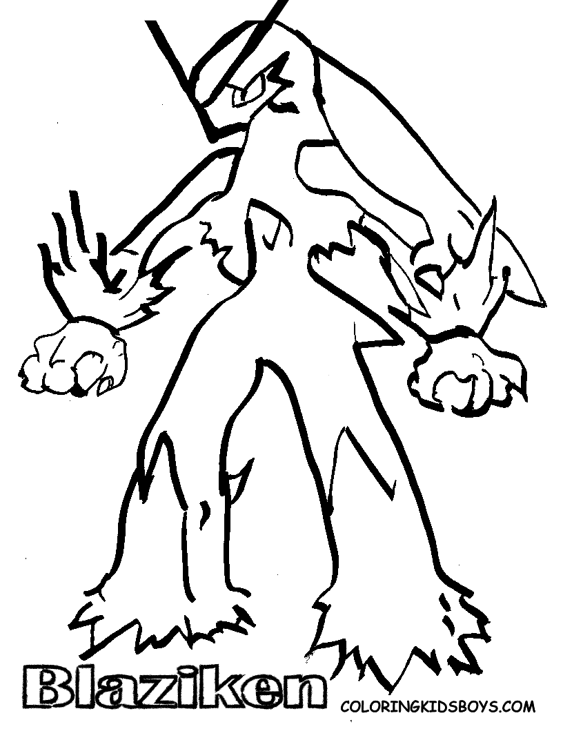 Cartoon Coloring Pages: Blaziken 