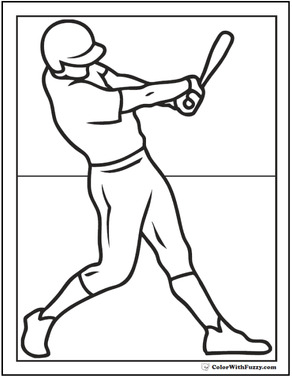 Baseball Coloring Pages ✨ Pitcher and Batter Sports Coloring Pages