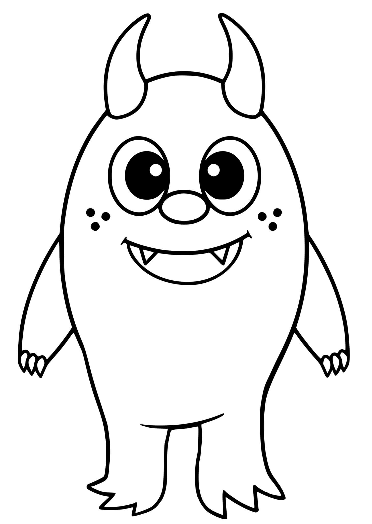 Cute Kid Monster Coloring Pages - Coloring Cool