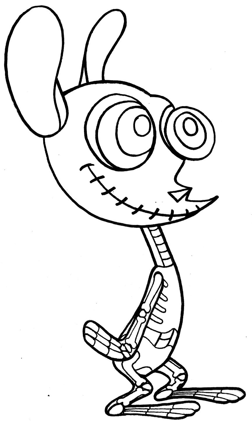 Wenchkin's Coloring Pages - Skele - Ren | Coloring pages, Skull coloring  pages, Cute coloring pages
