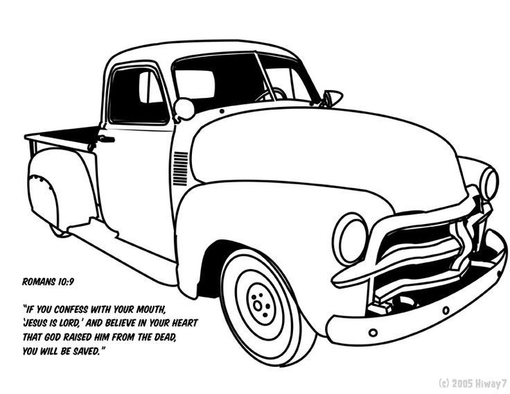 1951-54 Chevy Truck by hiway7 on deviantART | Truck coloring pages, 54 chevy  truck, Chevy trucks