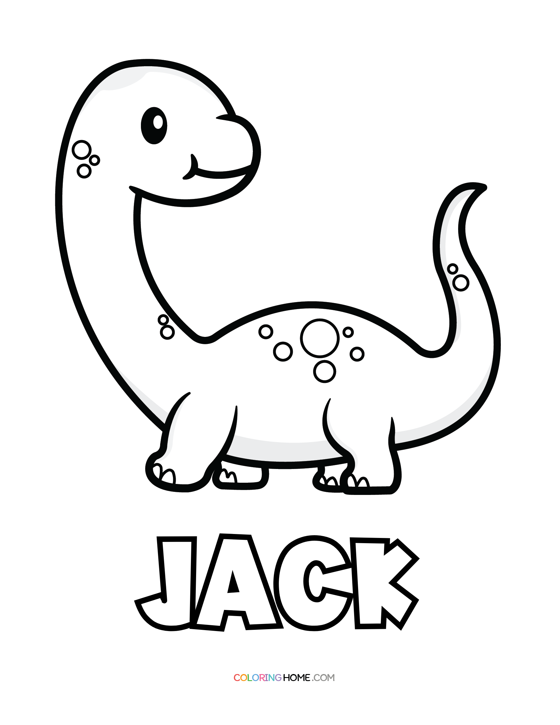 Jack dinosaur coloring page