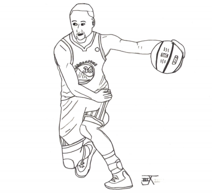 Stephen Curry Coloring Sheet - Coloring Nation