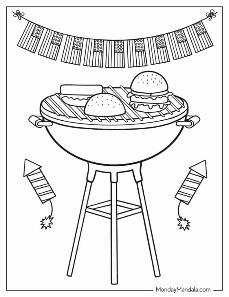 4th of July Coloring Pages (35 Free PDF Printables)