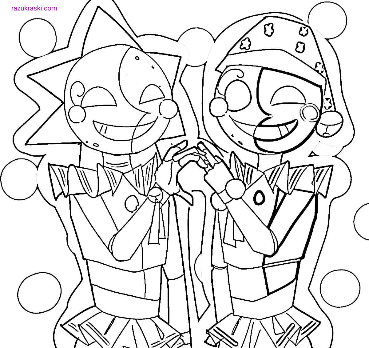 FNAF Moon and Sun Coloring Pages ...