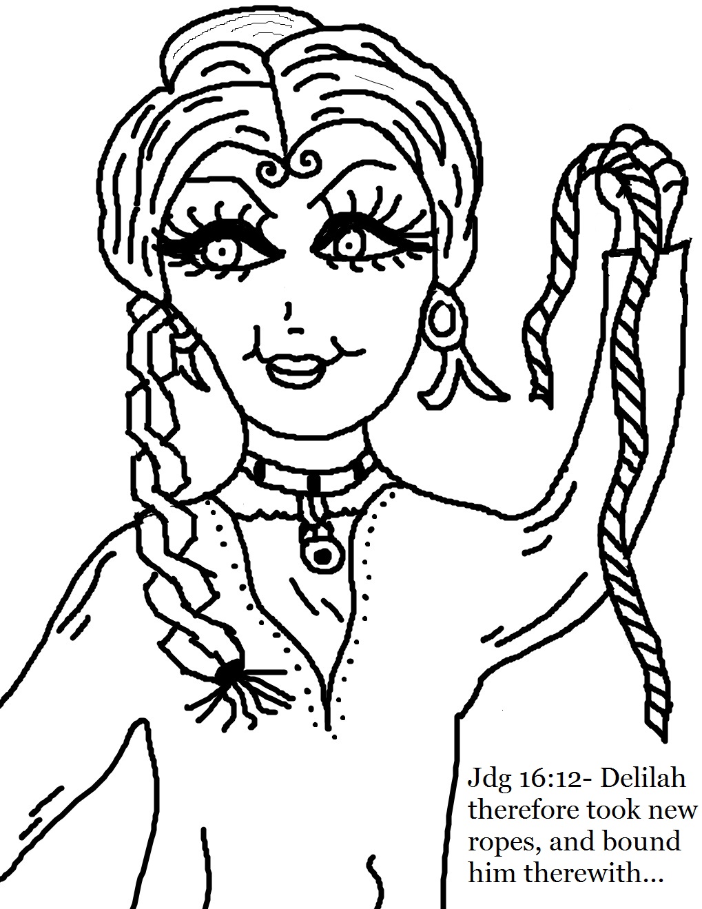 Samson and Delilah Coloring Pages