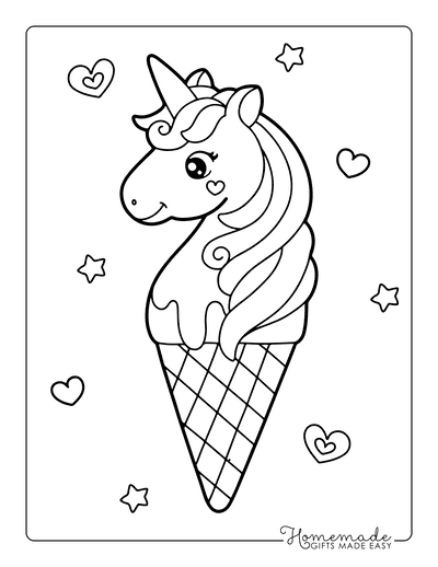 Ice Cream Coloring Pages for Kids & Adults