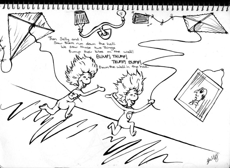 9 Pics of Dr. Seuss Coloring Pages Thing 1 And Thing 2 - Thing 1 ...