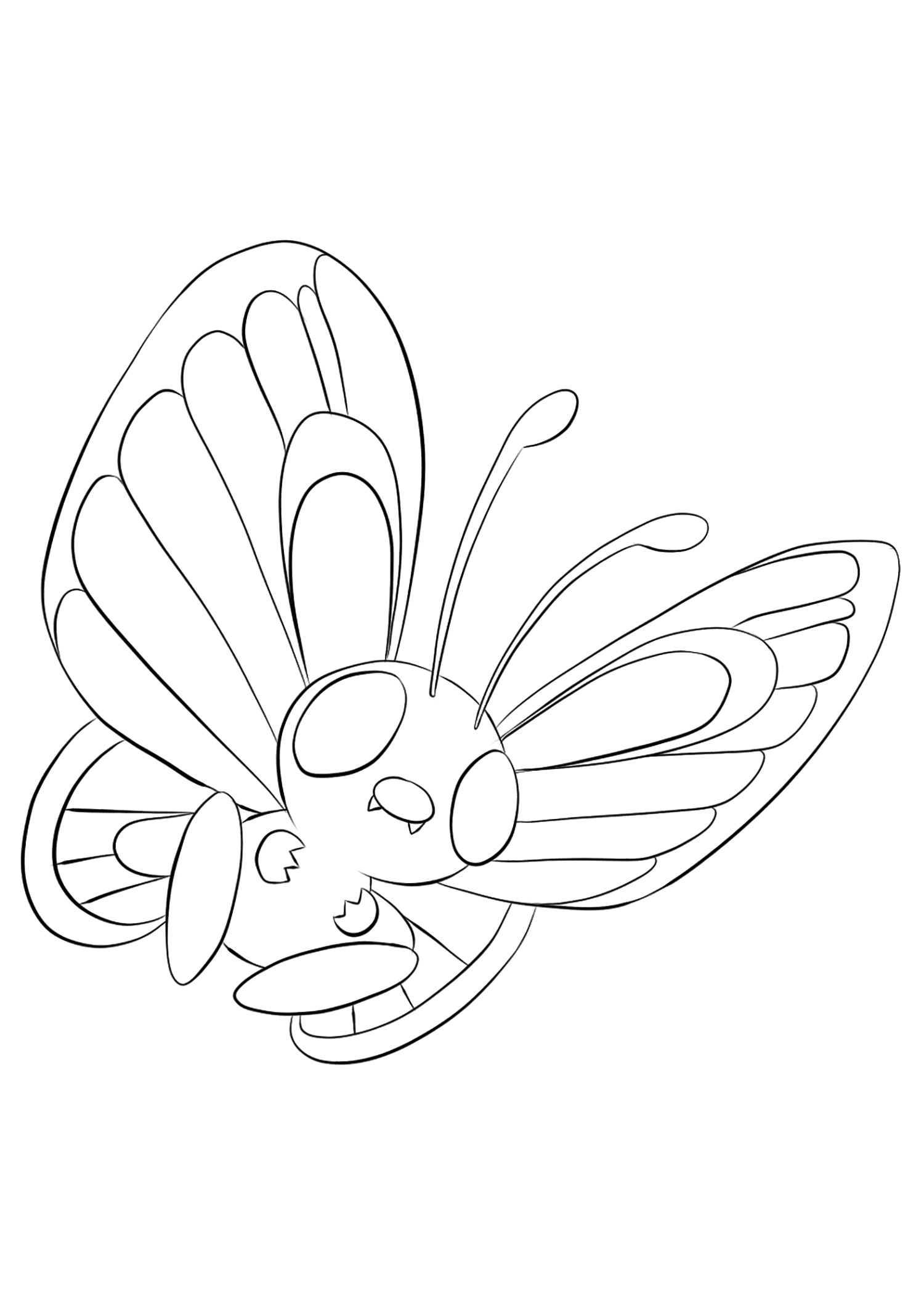 Butterfree No.12 : Pokemon Generation I - All Pokemon coloring pages Kids Coloring  Pages
