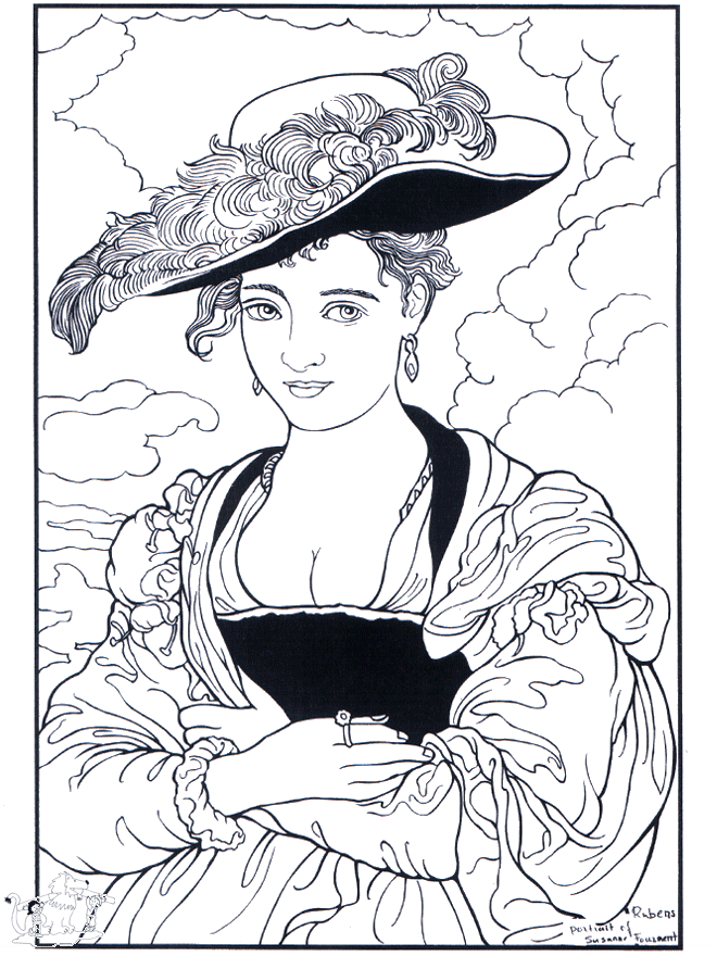 Painter Rubens - Art coloring pages