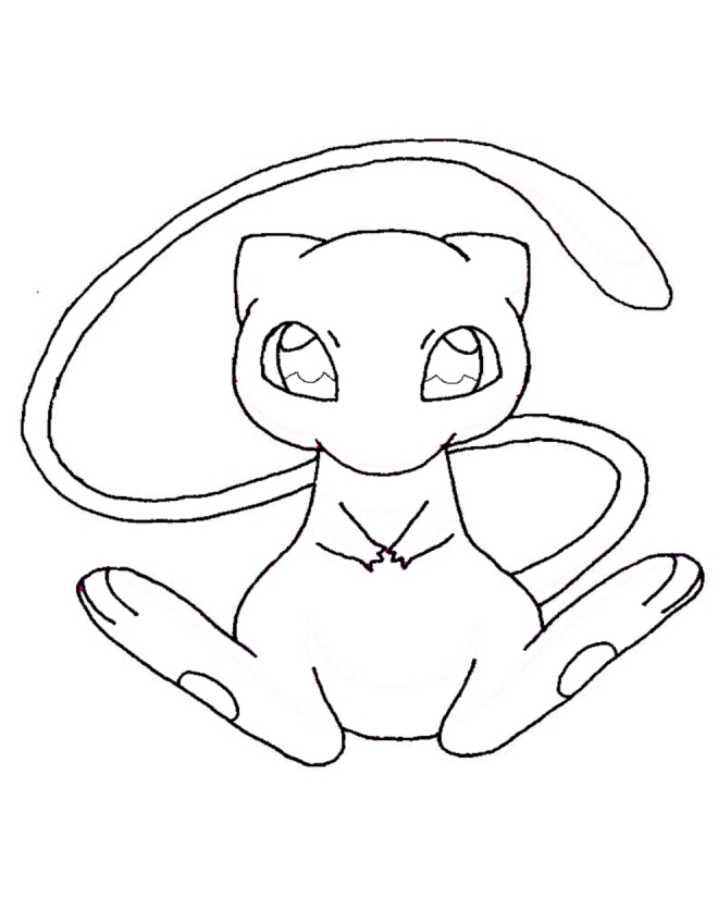 Pokemon Mew Coloring Pages Printable - Get Coloring Pages