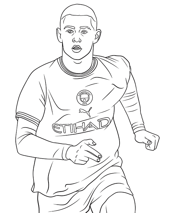 Phil Foden Coloring Pages - Coloring Nation