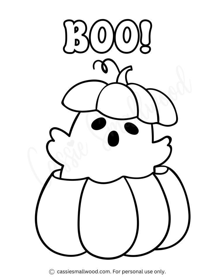 Ghost Halloween Coloring Page ...