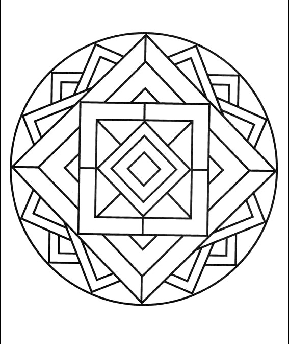 Rectangle Mandala Coloring Pages - Get Coloring Pages