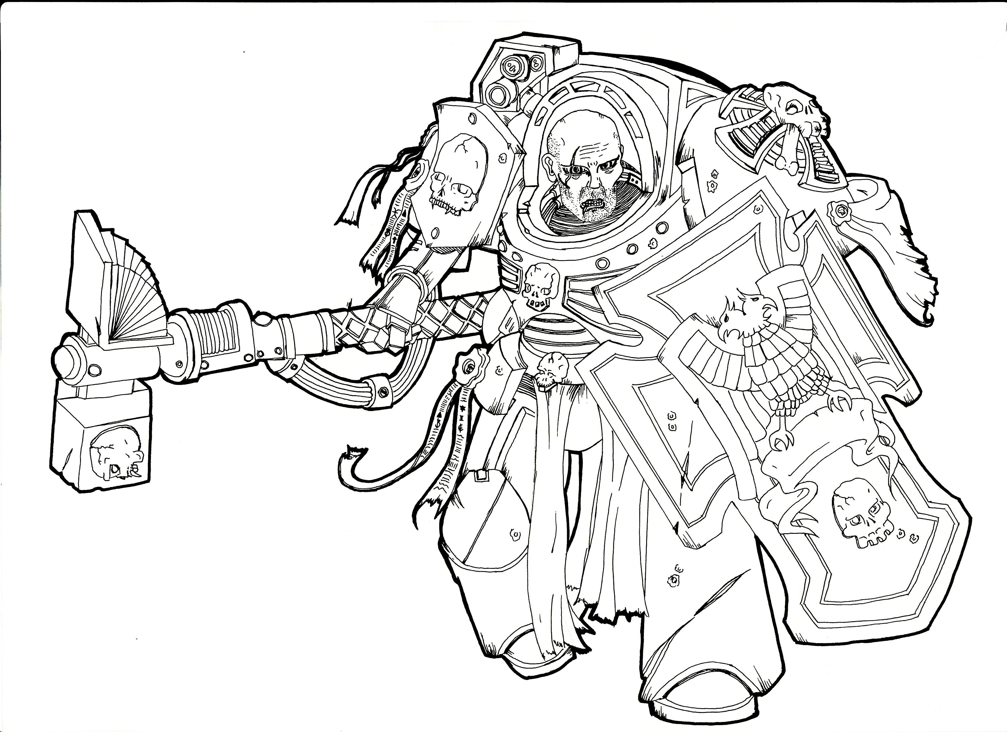 Space Marine Coloring Pages - Coloring Nation