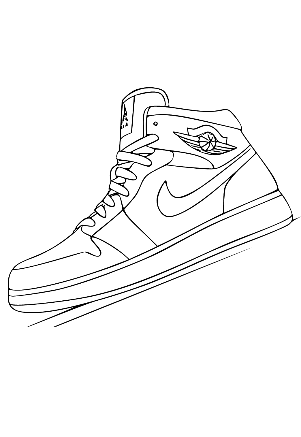 Free Printable Nike Emblem Coloring Page for Adults and Kids - Lystok.com