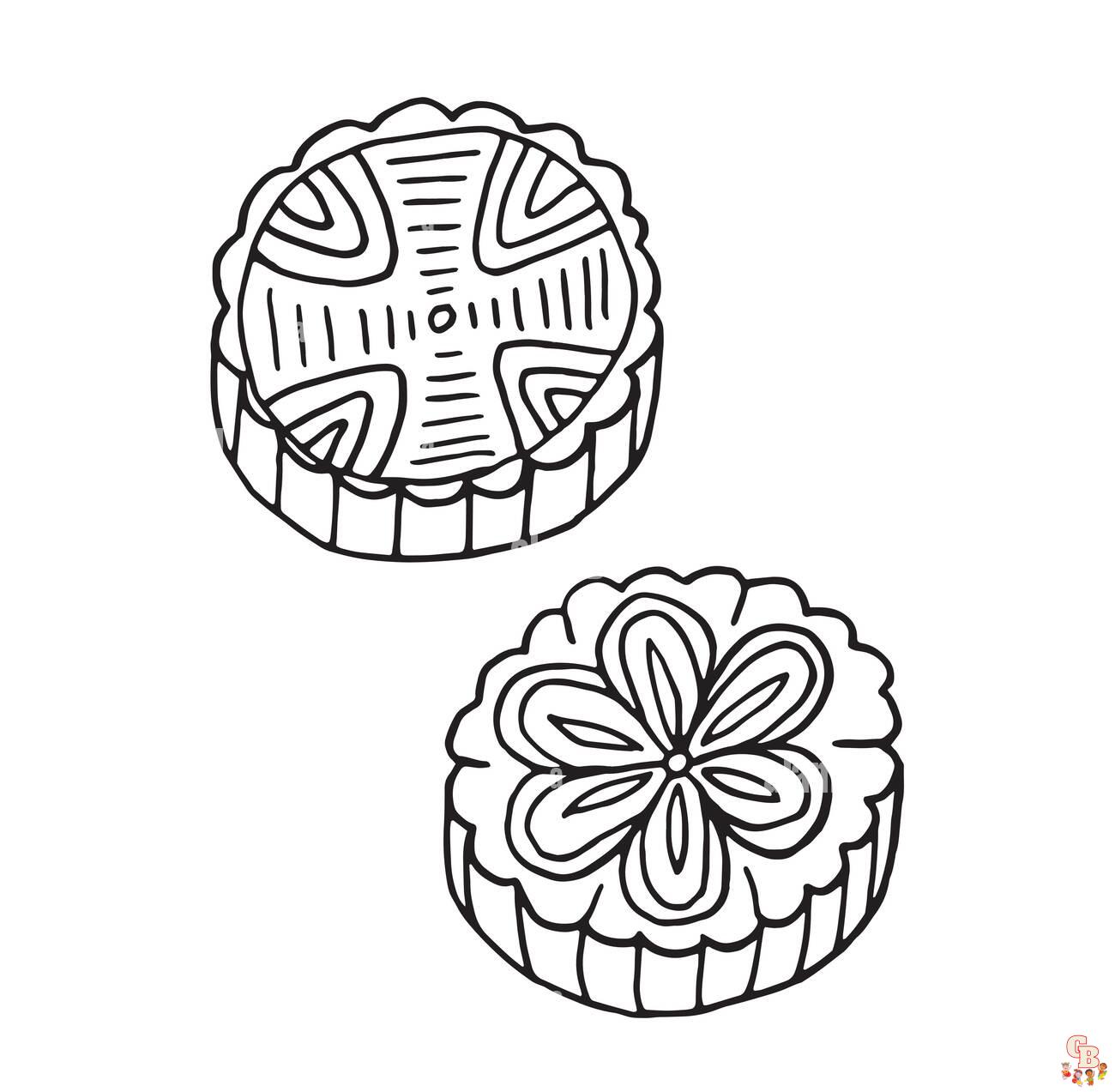 Discover Fun and Free Mooncake Coloring Pages | GBcoloring