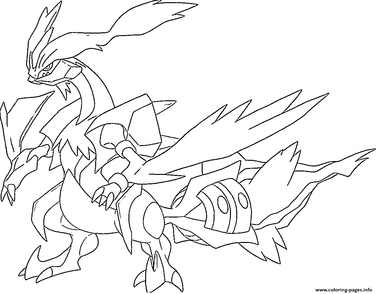 Kyurem Blanc Trio Yin Yang Qi Generation 5 Coloring Pages Printable