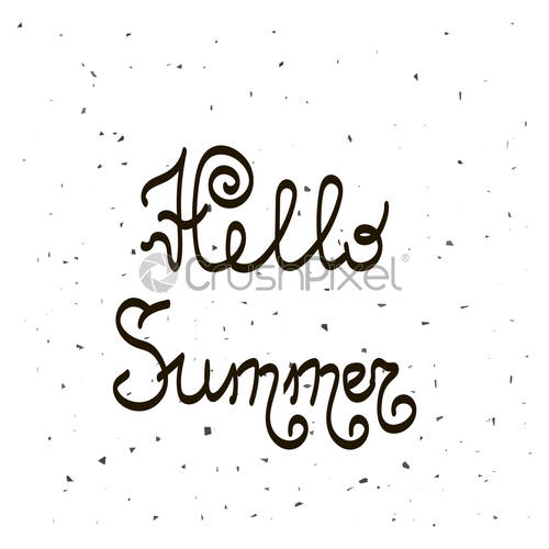 Phrase Hello Summer Hello Summer Poster Design - stock vector 2176049 |  Crushpixel