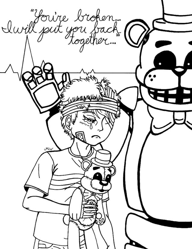My first FNAF fan arts of important characters! (Colored versions coming  soon) : r/GameTheorists
