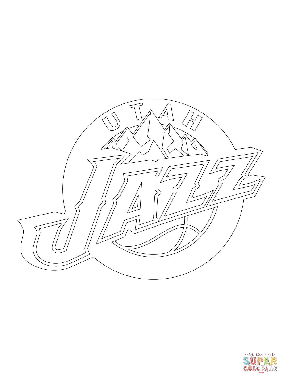 Utah Jazz Logo | Super Coloring | Utah jazz, Jazz colors, Sports coloring  pages